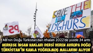 Herkese insan hakları dersi veren Avrupa Doğu Türkistan’ın kanla yoğrulmuş mallarını alıyor