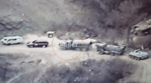 24 Mart’ta yasadışı askeri nakliye gerçekleştiren konvoyun Hankendi-Khalfali-Turssu yolu üzerinden