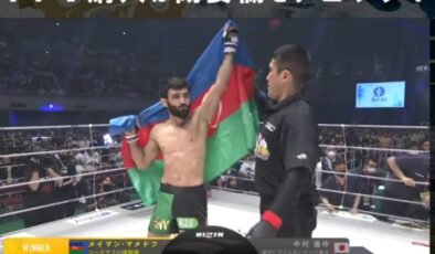 Azerbaycanlı dövüşçü 20 saniyede nakavtla maç kazandı