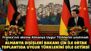 Macron’un aksine Almanya Dışişleri Bakanı Çin’de Uygurları dile getirdi