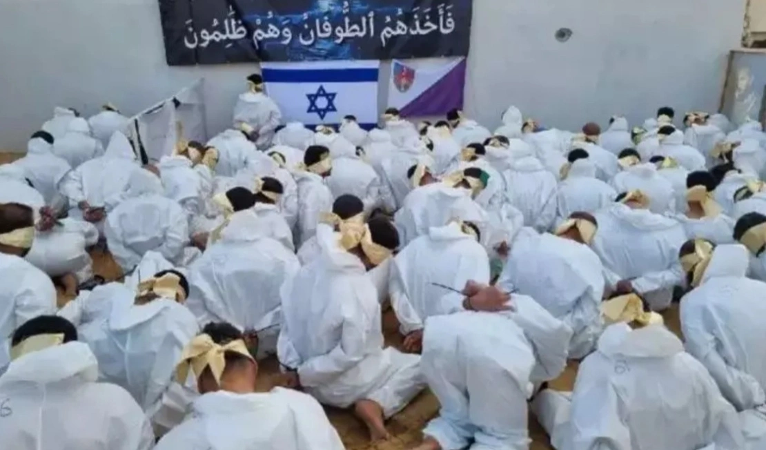 Soykırımcı israil tarafından servis edilen görüntülerde Filistinli sivil Müslümanlara yapılan