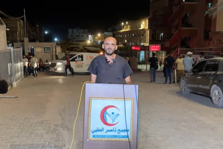 Gazze Şeridi'nin güneyindeki Han Yunus'ta bulunan Nasır Tıp Kompleksi sözcüsü,