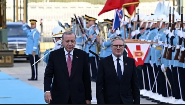 İngiltere Başbakanı Starmer, Cumhurbaşkanlığı Külliyesi'nde Başkan Recep Tayyip Erdoğan tarafından