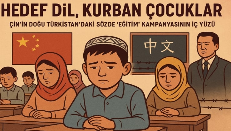 Hedef Dil, Kurban Çocuklar: Çin’in Doğu Türkistan’daki sözde ‘Eğitim’ Kampanyasının İç Yüzü İşgalci Çin'in Doğu Türkistan'daki "yatılı okulları", zorla Mandarin eğitimi ve